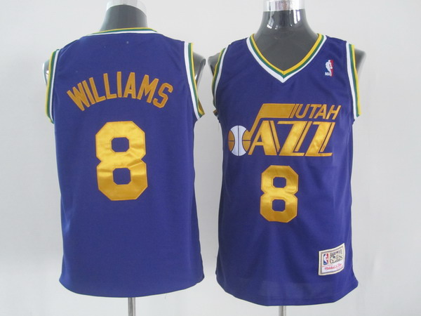 Jazz 8 Williams Purple Jerseys - Click Image to Close