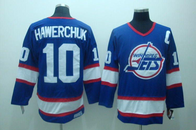 Jets 10 Hawerchuk blue jerseys
