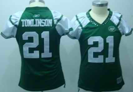 Jets 21 Tomlinson green womens Jerseys