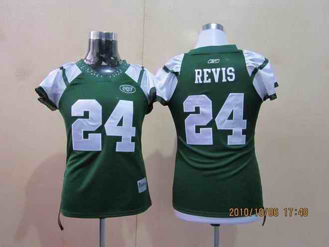 Jets 24 Revis green women Jerseys