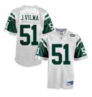 Jets 51 Jonathan Vilma White Jerseys