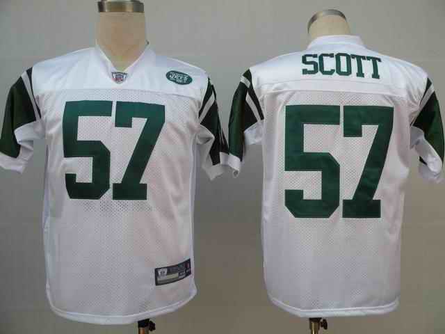Jets 57 Scott white Jerseys
