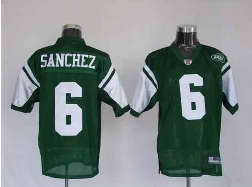 Jets 6 Mark Sanchez Green Jerseys