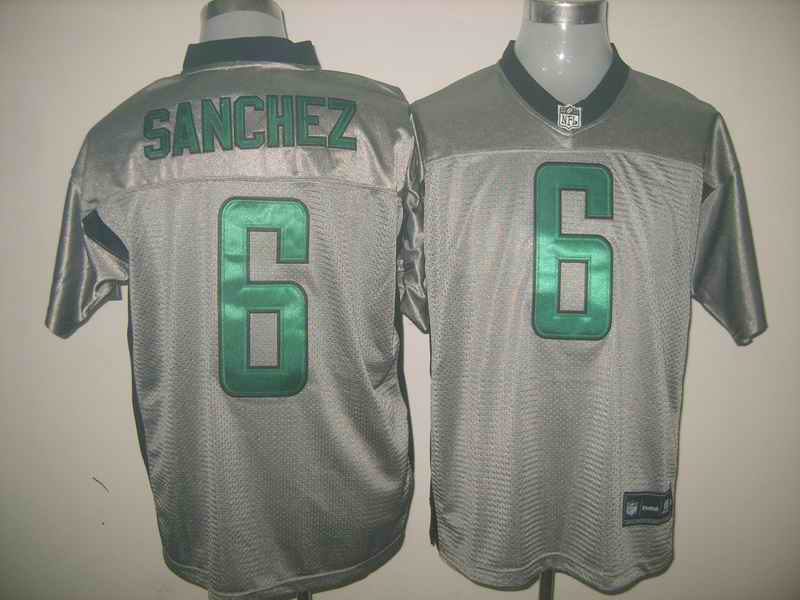 Jets 6 SANCHEZ grey jerseys