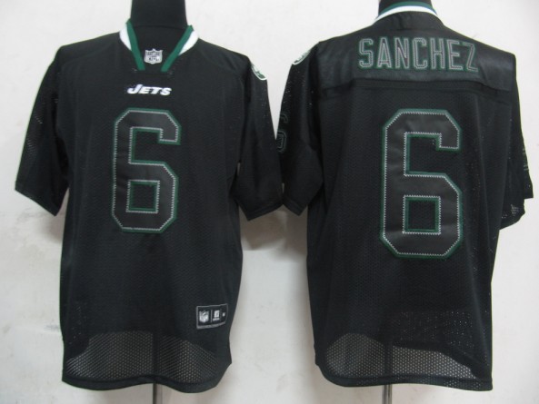 Jets 6 Sanchez Lights Out BLACK Jerseys Jets 6 Sanchez Lights Out BLACK Jerseys