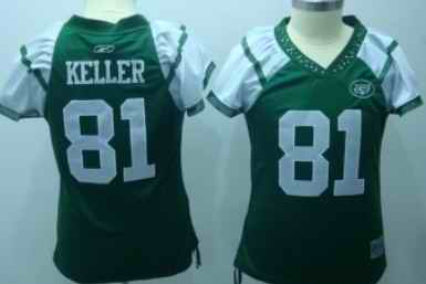 Jets 81 Keller green womens Jerseys