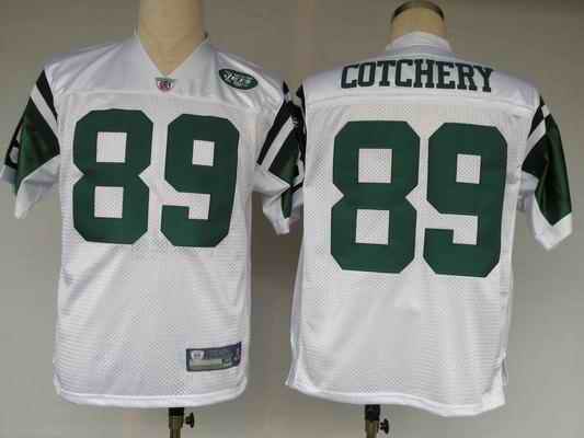 Jets 89 Jerricho Cotchery white Jerseys