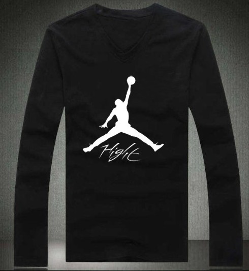 Jordan black Long Sleeve T-shirt (01)