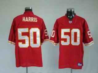 Kansas City Chiefs 50 Harris red Jerseys