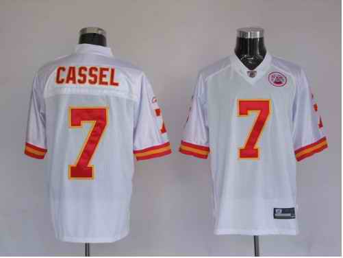 Kansas City Chiefs 7 Cassel White Jerseys