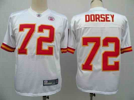 Kansas City Chiefs 72 Glenn Dorsey white Jerseys