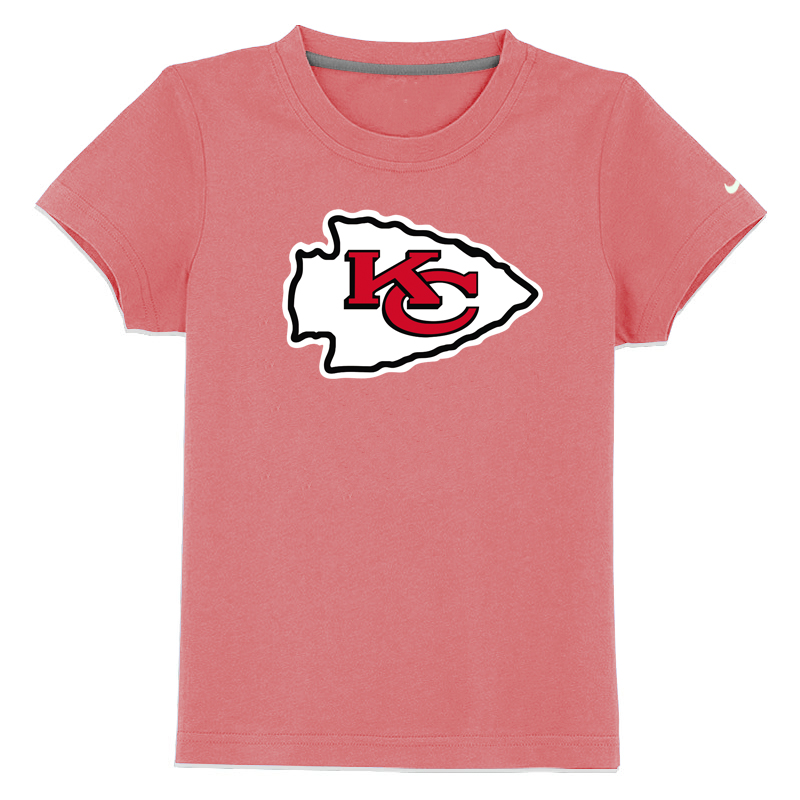 Kansas City Chiefs Sideline Legend Authentic Logo Youth T-Shirt Pink - Click Image to Close