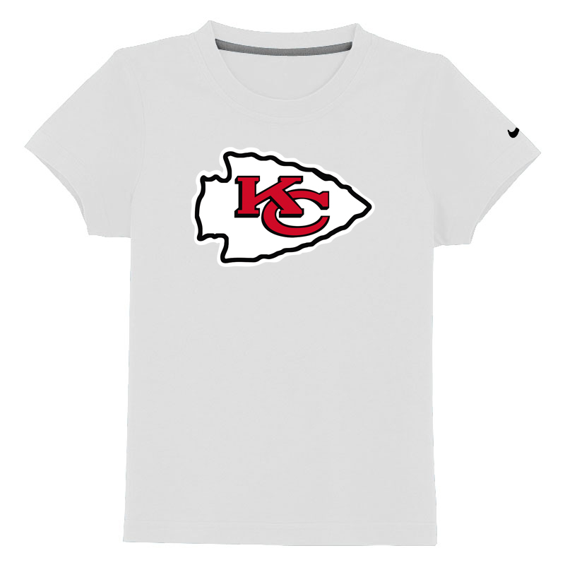 Kansas City Chiefs Sideline Legend Authentic Logo Youth T-Shirt White - Click Image to Close