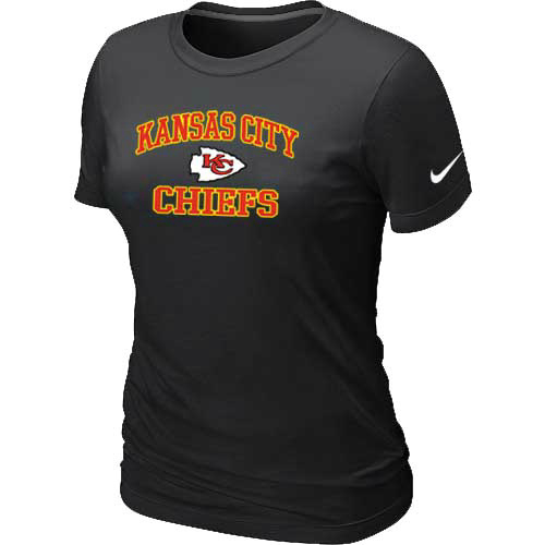Kansas City Chiefs Women's Heart & Soul Black T-Shirt