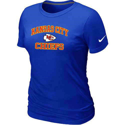 Kansas City Chiefs Women's Heart & Soul Blue T-Shirt