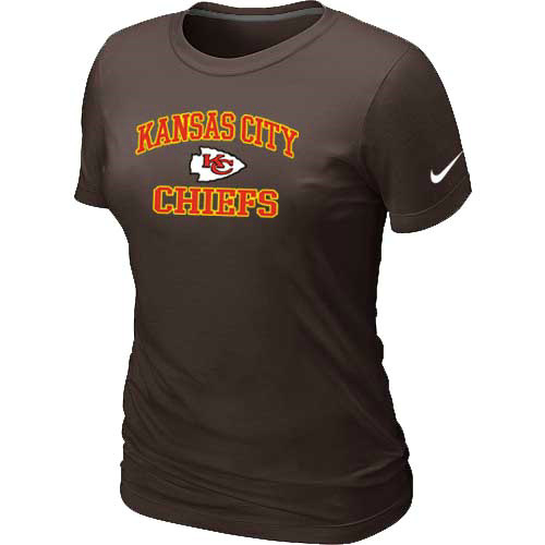 Kansas City Chiefs Women's Heart & Soul Brown T-Shirt