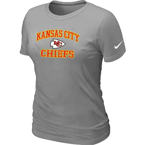 Kansas City Chiefs Women's Heart & Soul L.Grey T-Shirt