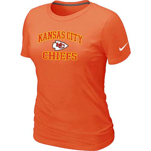 Kansas City Chiefs Women's Heart & Soul Orange T-Shirt