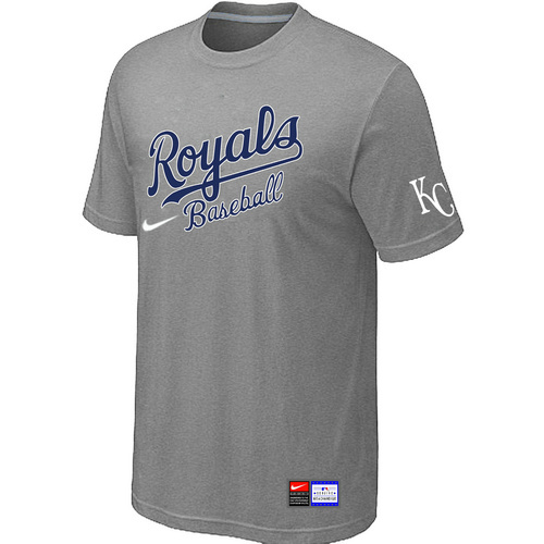 Kansas City Royals L.Grey Nike Short Sleeve Practice T-Shirt