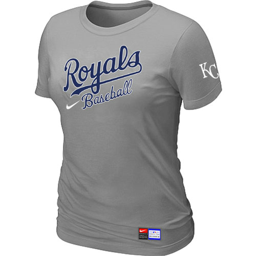 Kansas City Royals L.Grey Nike Women's Short Sleeve Practice T-Shirt