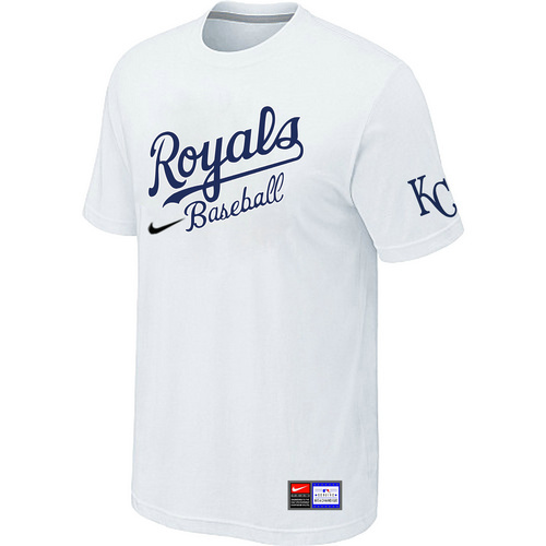 Kansas City Royals White Nike Short Sleeve Practice T-Shirt