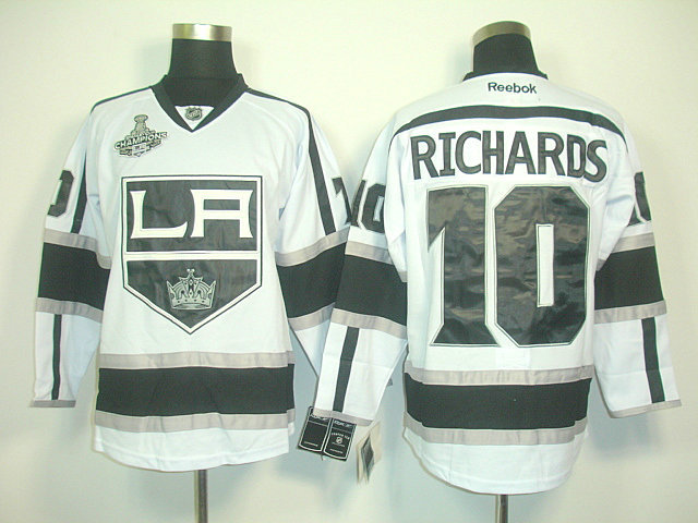 Kings 10 Richards White Champions Patch Jerseys - Click Image to Close