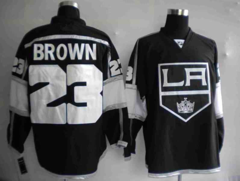 Kings 23 Brown Black Jerseys - Click Image to Close