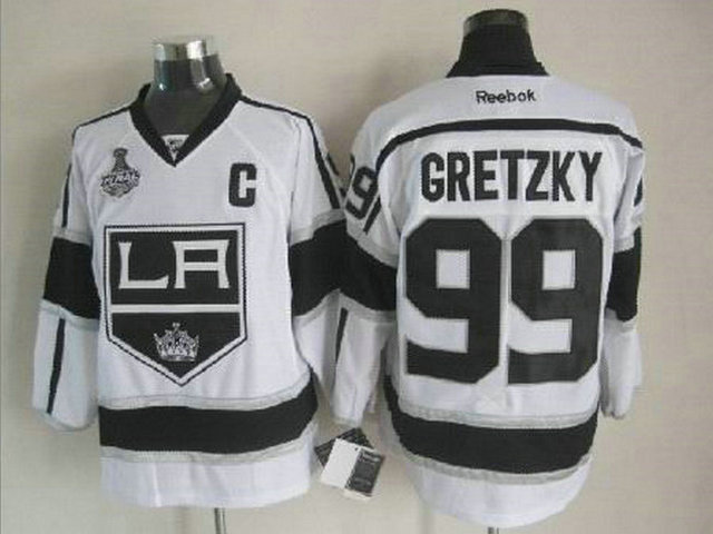 Kings 99 Gretzky White Finals&C Patch Jerseys