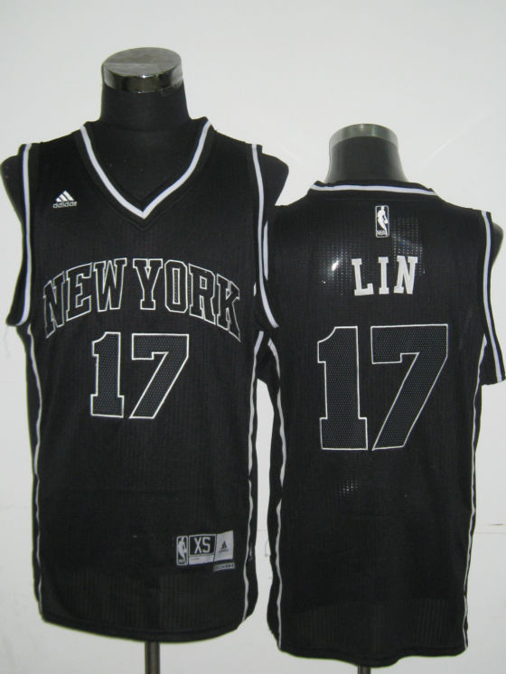 Knicks 17 LIN Black Jersyes