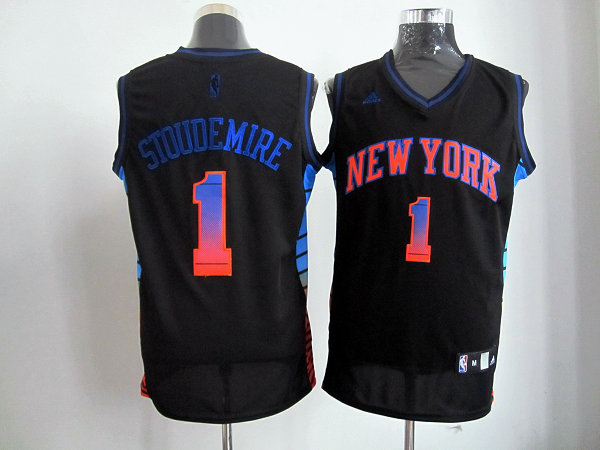 Knicks 1 Stoudemire Black rainbow Jerseys