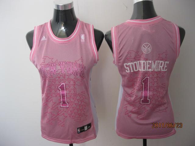 Knicks 1 Stoudemire Pink Women Jersey