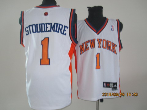 Knicks 1 Stoudemire White Jersey