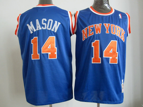 Knicks 14 Mason Blue m&n Jerseys