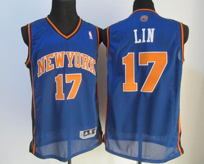 Knicks 17 Jeremy Lin blue fans Jerseys