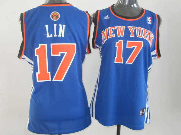 Knicks 17 Lin Blue Women Jersey