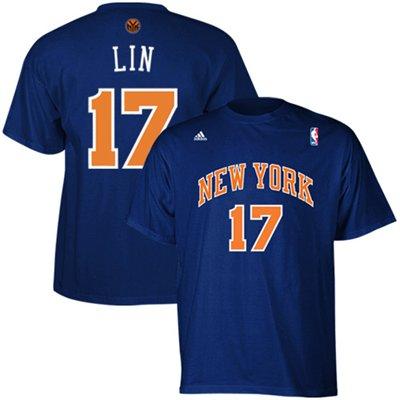 Knicks 17 Lin blue T-Shrit