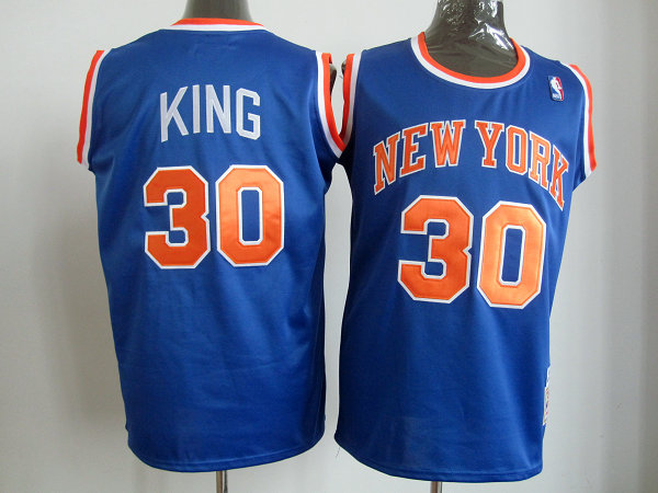 Knicks 30 King Blue m&n Jerseys
