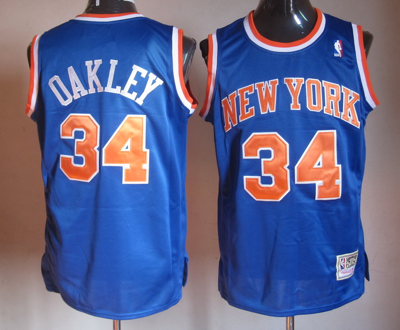Knicks 34 Oakley Blue Jerseys