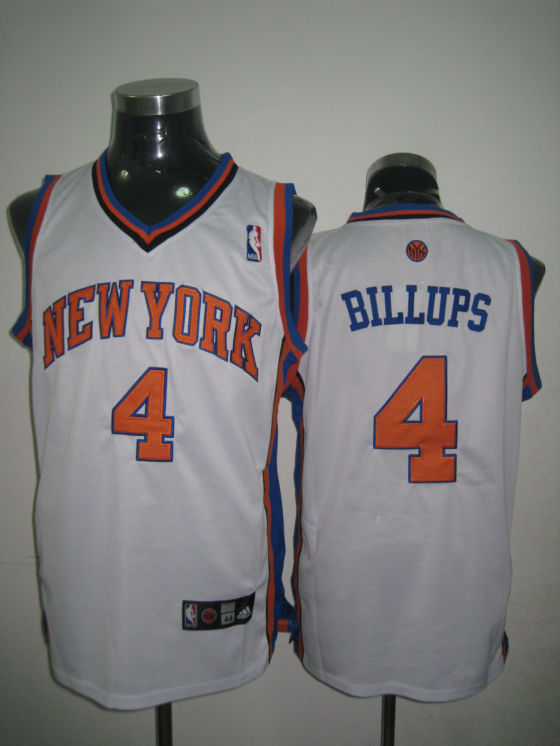 Knicks 4 Billups White Jerseys