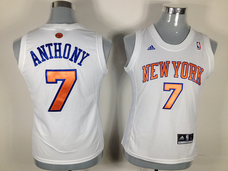 Knicks 7 Anthony White New Fabric Women Jersey