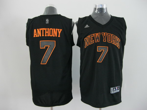 Knicks 7 Anthony Black orange number Jerseys