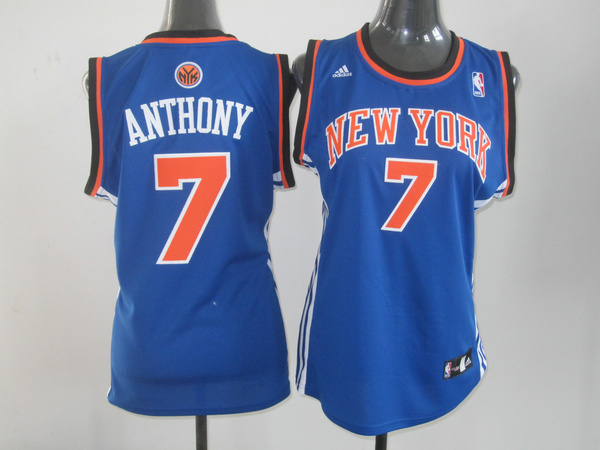 Knicks 7 Anthony Blue Women Jersey