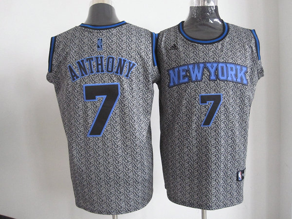 Knicks 7 Anthony Grey Jerseys