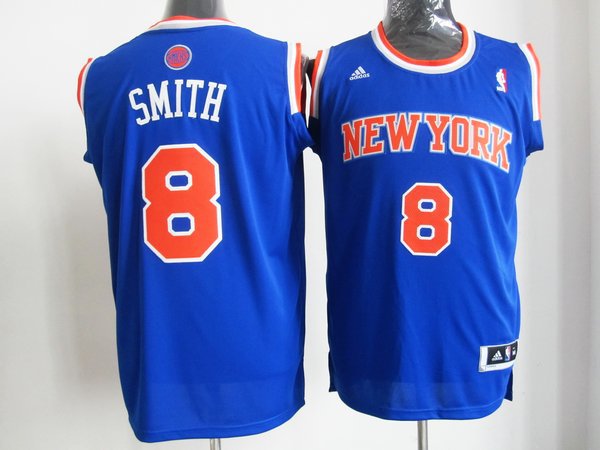 Knicks 8 Smith Blue m&n Jerseys