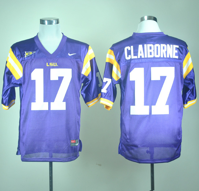 LSU Tigers Claiborne 17 Purple Jerseys