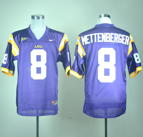 LSU Tigers Mattenberger 8 Purple Jerseys - Click Image to Close