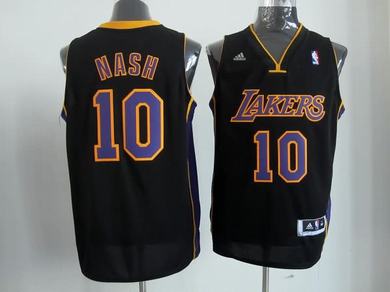 Lakers 10 Nash Black&Purple Jerseys