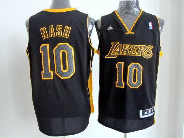Lakers 10 Nash Black&Yellow Jerseys Lakers 10 Nash Black&Yellow Jerseys
