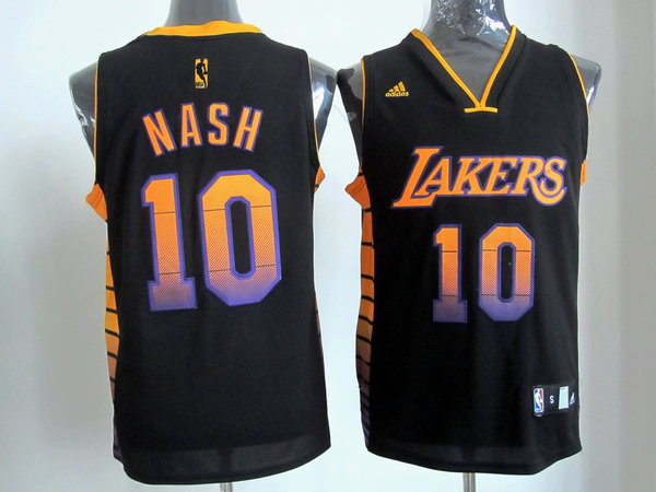 Lakers 10 Nash Black rainbow Jerseys