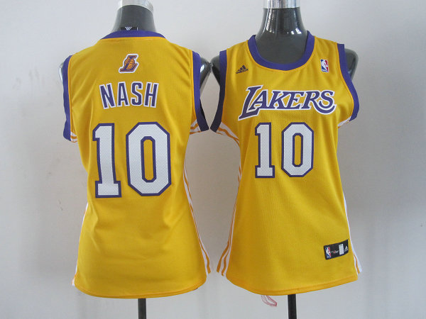 Lakers 10 Nash Yellow Women Jersey